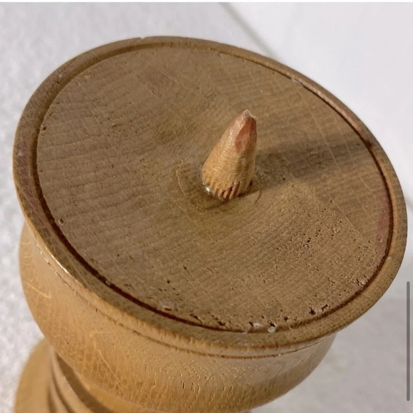 Vintage Wooden Handmade Candle  Holder - Picture 9 of 11